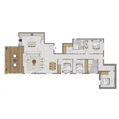 שרטוט קומות ד,ה דירת 12, 15